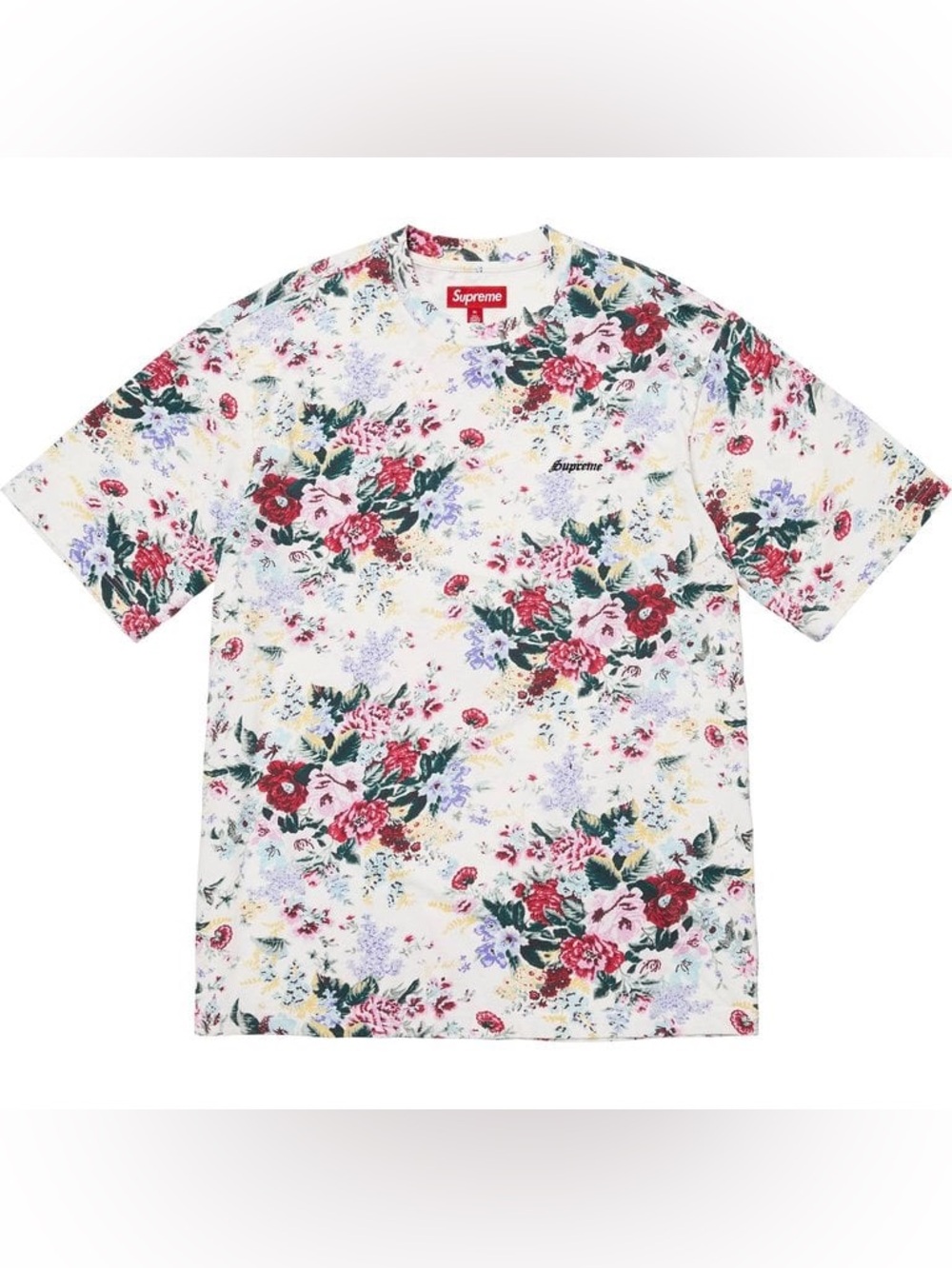 Supreme Washed S/S Short Sleeve Top tee SS26 T-Shirt Men’s Size XL Floral